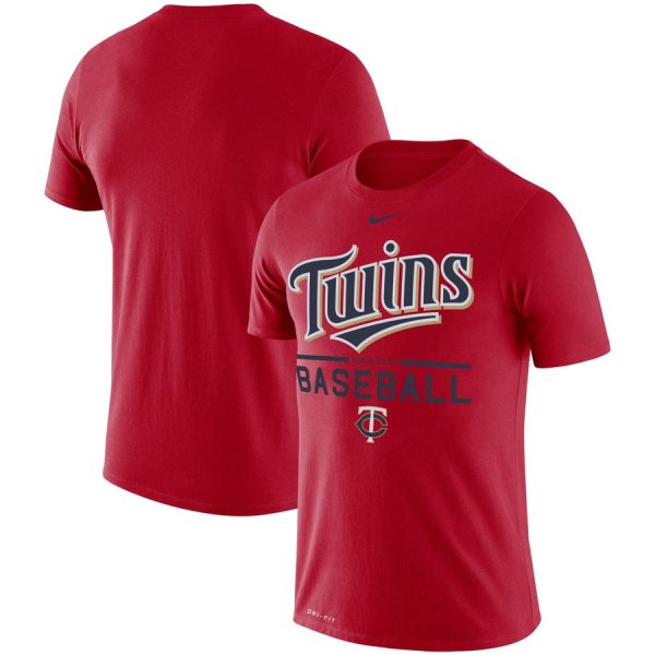 Delightful Minnesota Twins Nike Wordmark Practice Performance T Shirt Red