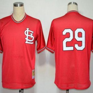 Delightful Mitchell And Ness Cardinals #29 Vince Coleman Red Throwback Stitched MLB Jersey