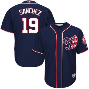 Delightful Nationals #19 Anibal Sanchez Navy Blue New Cool Base Stitched MLB Jersey