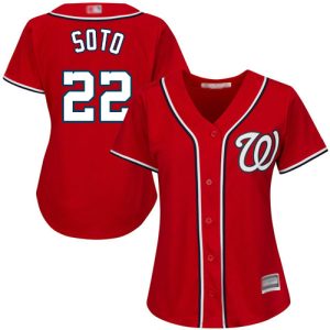 Delightful Nationals #22 Juan Soto Red Alternate Women's Stitched MLB Jersey With high demand Don't miss out Order now to wear your team colors