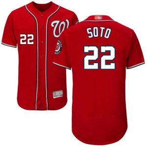 Delightful Nationals #22 Juan Soto Red Flexbase Authentic Collection Stitched MLB Jersey