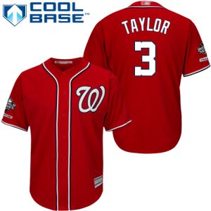 Delightful Nationals #3 Michael Taylor Red Cool Base 2019 World Series Champions Stitched Youth MLB Jersey Be among the first buyers Order now to enjoy top notch quality