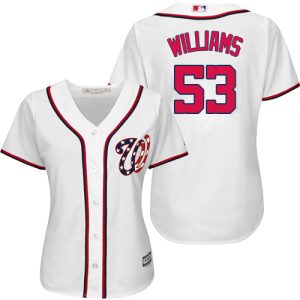 Delightful Nationals #53 Austen Williams White Home Women's Stitched MLB Jersey Act fast Only a few left Secure yours today