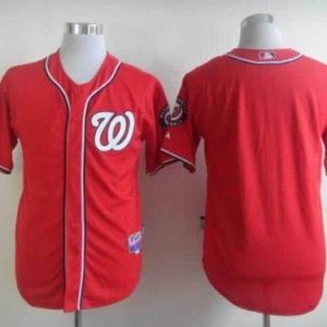 Delightful Nationals Blank Red Cool Base Stitched MLB Jersey