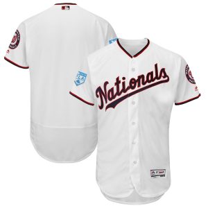 Delightful Nationals Blank White 2019 Spring Training Flex Base Stitched MLB Jersey