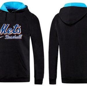 Delightful New York Mets Pullover Hoodie Black & Blue