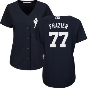 Delightful New York Yankees #77 Clint Frazier Navy Majestic Women's Cool Base Stitched MLB Jersey Hurry Exclusive offer Place your order immediately for a great jersey