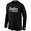 Delightful New York Yankees Long Sleeve MLB T Shirt Black