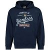 Delightful New York Yankees Majestic Vintage Property of Navy MLB Hoodie