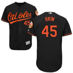 Delightful Orioles #45 Keegan Akin Black Flexbase Authentic Collection Stitched MLB Jersey