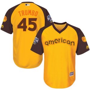 Delightful Orioles #45 Mark Trumbo Gold 2016 All Star American League Stitched Youth MLB Jersey For a short time available Grab yours quickly to own a team jersey