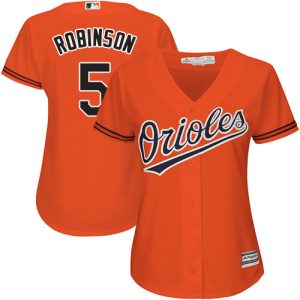 Delightful Orioles #5 Brooks Robinson Orange Alternate Women's Stitched MLB Jersey Act fast Only a few left Secure yours today