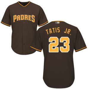 Delightful Padres #23 Fernando Tatis Jr. Brown Cool Base Stitched Youth MLB Jersey With high demand Don't miss out Order now to wear your team colors