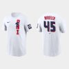 Delightful Philadelphia Phillies #45 Zack Wheeler Men's 2021 MLB All Star Game Wordmark White T Shirt Act fast Only a few left Secure yours today