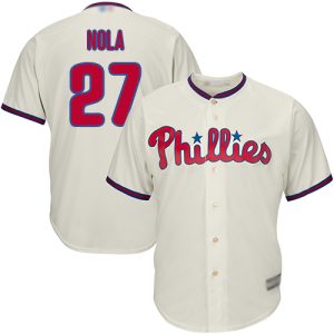 Delightful Phillies #27 Aaron Nola Cream Cool Base Stitched Youth MLB Jersey With high demand Don't miss out Order now to wear your team colors