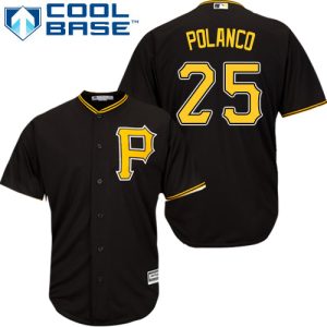 Delightful Pirates #25 Gregory Polanco Black Cool Base Stitched Youth MLB Jersey Act fast Only a few left Secure yours today