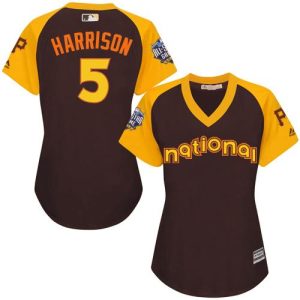 Delightful Pirates #5 Josh Harrison Brown 2016 All Star National League Women's Stitched MLB Jersey Limited stock Order now to show your love for your team