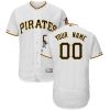 Delightful Pittsburgh Pirates Majestic Home Flex Base Authentic Collection Custom Jersey White