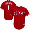 Delightful Rangers #1 Elvis Andrus Red Cool Base Stitched Youth MLB Jersey Collectors this is a must have Add it to your collection by ordering