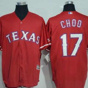 Delightful Rangers #17 Shin Soo Choo Red New Cool Base Stitched MLB Jersey