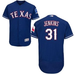 Delightful Rangers #31 Ferguson Jenkins Blue Flexbase Authentic Collection Stitched MLB Jersey