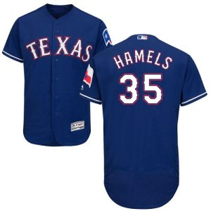 Delightful Rangers #35 Cole Hamels Blue Flexbase Authentic Collection Stitched MLB Jersey