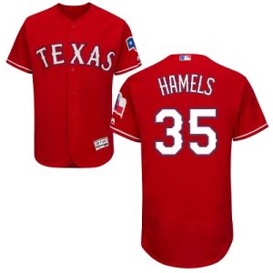 Delightful Rangers #35 Cole Hamels Red Flexbase Authentic Collection Stitched MLB Jersey