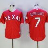 Delightful Rangers #7 Ivan Rodriguez Red Cool Base Stitched MLB Jersey