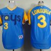 Delightful Rays #3 Evan Longoria Light Blue 1988 Turn Back The Clock Stitched MLB Jersey