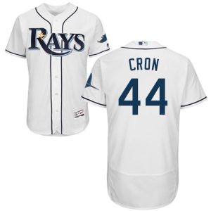 Delightful Rays #44 CJ Cron White Flexbase Authentic Collection Stitched MLB Jersey