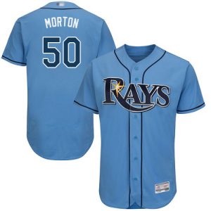 Delightful Rays #50 Charlie Morton Light Blue Flexbase Authentic Collection Stitched MLB Jersey