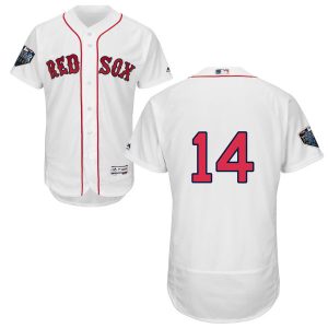 Delightful Red Sox #14 Jim Rice White Flexbase Authentic Collection 2018 World Series Stitched MLB Jersey