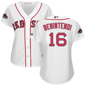 Delightful Red Sox #16 Andrew Benintendi White Home 2018 World Series Champions Women's Stitched MLB Jersey Limited stock Order now to show your love for your team