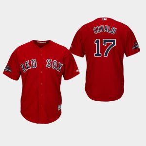 Delightful Red Sox #17 Nathan Eovaldi Red New Cool Base 2018 World Series Champions Stitched MLB Jersey