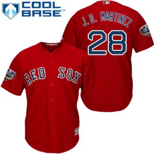 Delightful Red Sox #28 J. D. Martinez Red Cool Base 2018 World Series Stitched Youth MLB Jersey Sports enthusiasts seize this opportunity Order now to feel the game excitement
