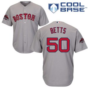 Delightful Red Sox #50 Mookie Betts Grey Cool Base 2018 World Series Champions Stitched Youth MLB Jersey Retailers boost your inventory Order now to meet customer demand