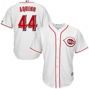 Delightful Reds #44 Aristides Aquino White Cool Base Stitched Youth MLB Jersey With high demand Don't miss out Order now to wear your team colors
