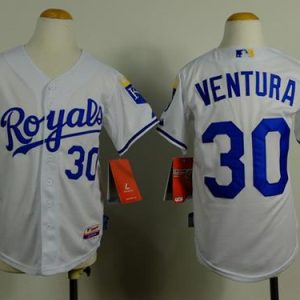 Delightful Royals #30 Yordano Ventura White Cool Base Stitched Youth MLB Jersey Sports fans this is your chance Order soon to be part of the action