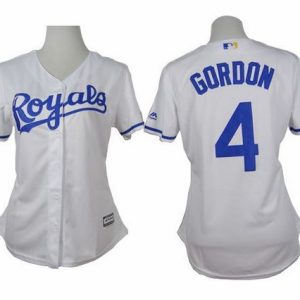 Delightful Royals #4 Alex Gordon White Home Women's Stitched MLB Jersey Be among the first buyers Order now to enjoy top notch quality