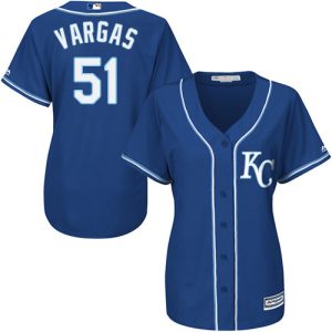 Delightful Royals #51 Jason Vargas Royal Blue Alternate Women's Stitched MLB Jersey Hurry Exclusive offer Place your order immediately for a great jersey