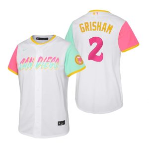 Delightful San Diego Padres #2 Trent Grisham 2022 City Connect Youth Nike Games Jersey   White Be among the first buyers Order now to enjoy top notch quality
