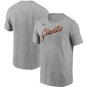 Delightful San Francisco Giants Nike Cooperstown Collection Wordmark T Shirt Heathered Gray Hurry Exclusive offer Place your order immediately for a great jersey