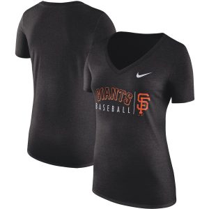 Delightful San Francisco Giants Nike Women's Tri Blend Practice T Shirt Black