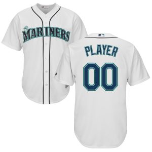 Delightful Seattle Mariners Majestic Cool Base Custom Jersey White