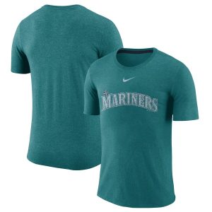 Delightful Seattle Mariners Nike Wordmark Tri Blend T Shirt Teal