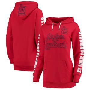 Delightful St. Louis Cardinals G III 4Her by Carl Banks Women's Extra Innings Pullover Hoodie Red