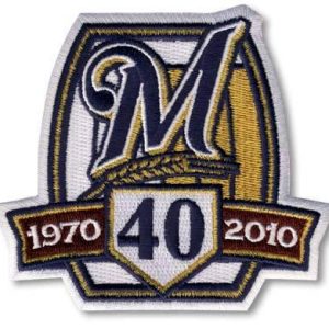Delightful Stitched 2010 Milwaukee Brewers 40th Anniversary Jersey Patch