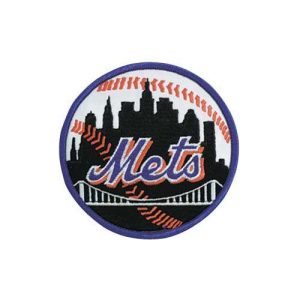 Delightful Stitched New York Mets Road Sleeve Patch (Blue Border)