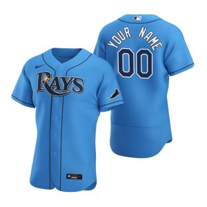 Delightful Tampa Bay Rays Custom Men's Nike Light Blue Alternate 2020 Authentic Player MLB Jersey