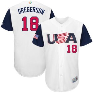 Delightful Team USA #18 Luke Gregerson White 2017 World MLB Classic Authentic Stitched Youth MLB Jersey With high demand Don't miss out Order now to wear your team colors